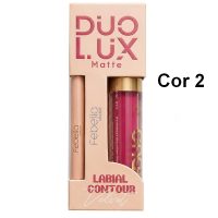 duo lux matte contorno labial e batom líquido febella cor 2