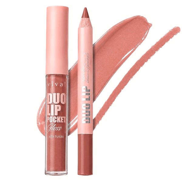 duo lip pocket lápis contorno labial e gloss vivai cor 1