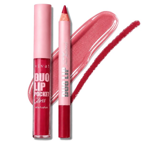 duo lip pocket lápis contorno labial e gloss vivai cor 2