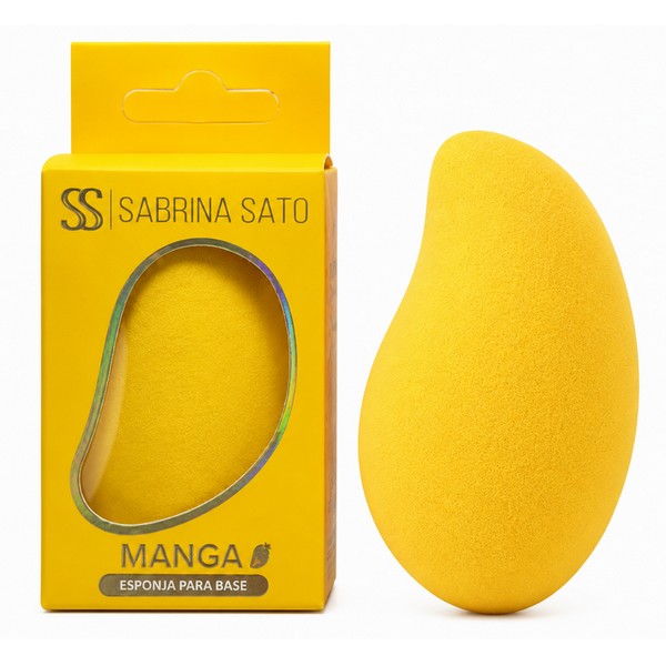 esponja de maquiagem manga sabrina sato amarela