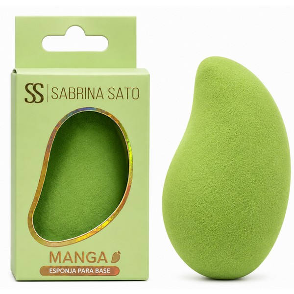esponja de maquiagem manga sabrina sato verde