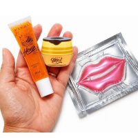 kit tratamento labial 3 produtos: 1 esfoliante 1 máscara labial 1 balm mel