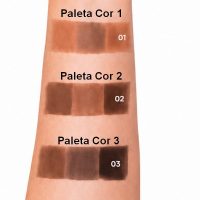 Cores das sombras para sobrancelhas OMG love rain no braço