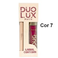 duo lux matte contorno labial e batom líquido febella cor 7
