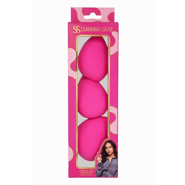 kit 3 esponjas de maquiagem sabrina sato