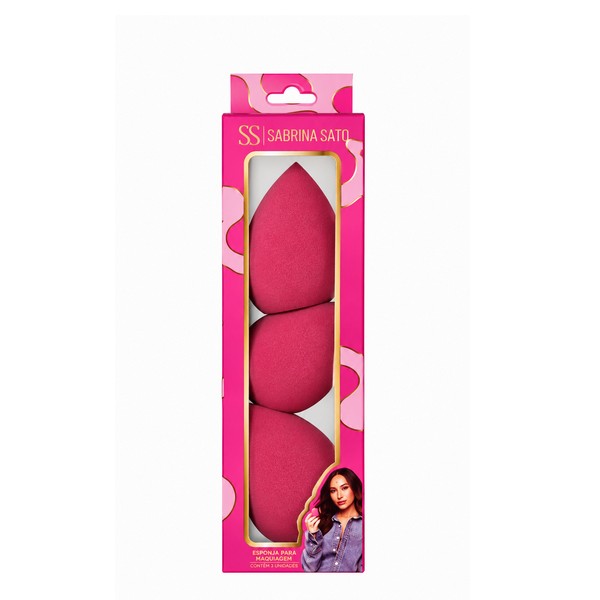kit 3 esponjas de maquiagem sabrina sato