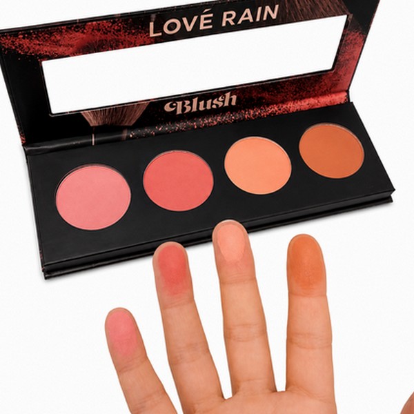 paleta de blush love rain 4 tonalidades
