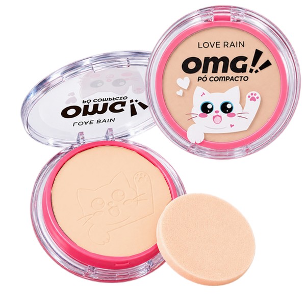 pó compacto love rain – cor 01 – coleção omg (controle de oleosidade e brilho)