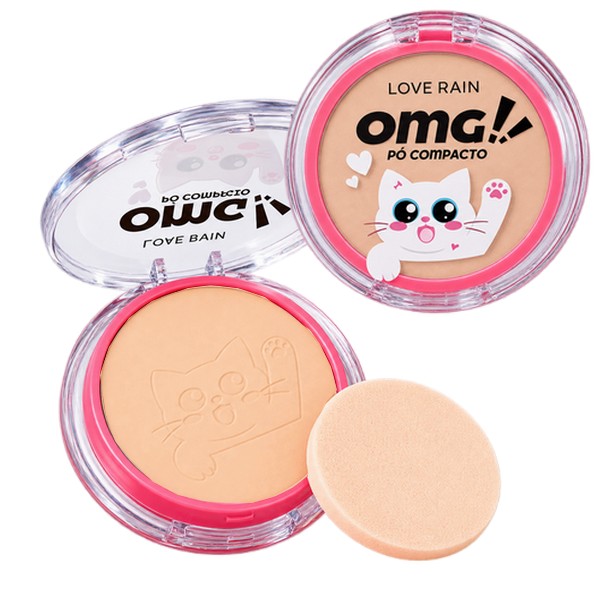 pó compacto love rain – cor 02 – coleção omg (controle de oleosidade e brilho)
