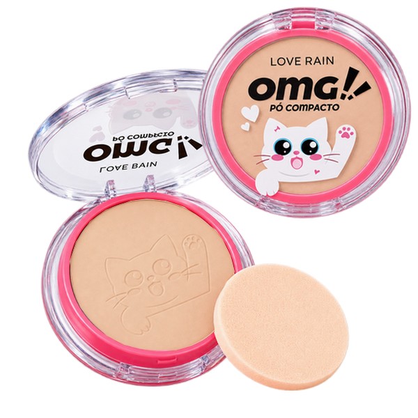 pó compacto love rain – cor 03 – coleção omg (controle de oleosidade e brilho)
