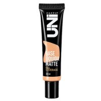 base líquida matte full coverage uni makeup cor 02 alta cobertura à prova d'água
