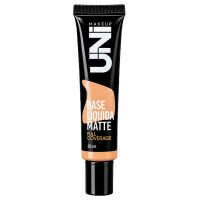 base líquida matte full coverage uni makeup cor 03 alta cobertura à prova d'água
