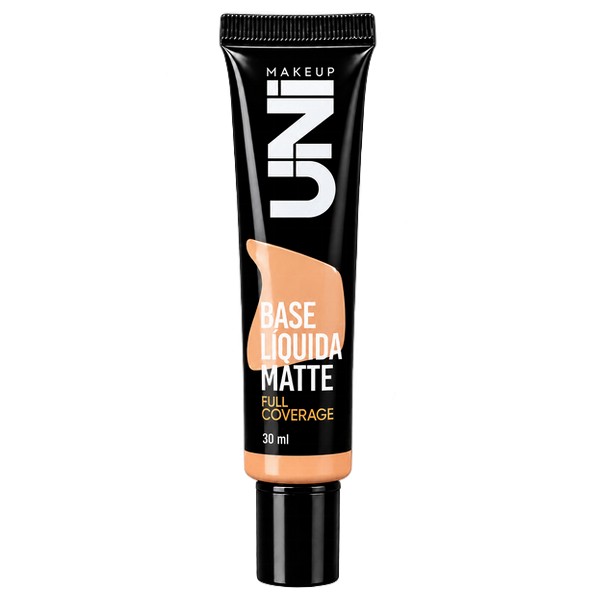 base líquida matte full coverage uni makeup cor 03 alta cobertura à prova d'água