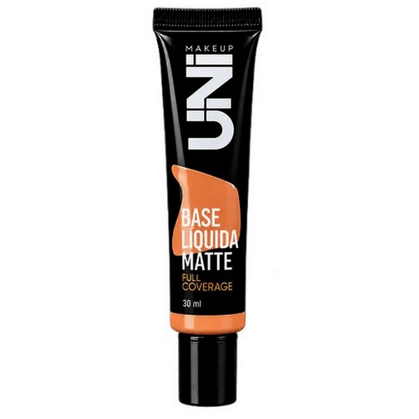 base líquida matte full coverage uni makeup cor 06 alta cobertura à prova d'água cor 5