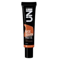 base líquida matte full coverage uni makeup cor 06 alta cobertura à prova d'água